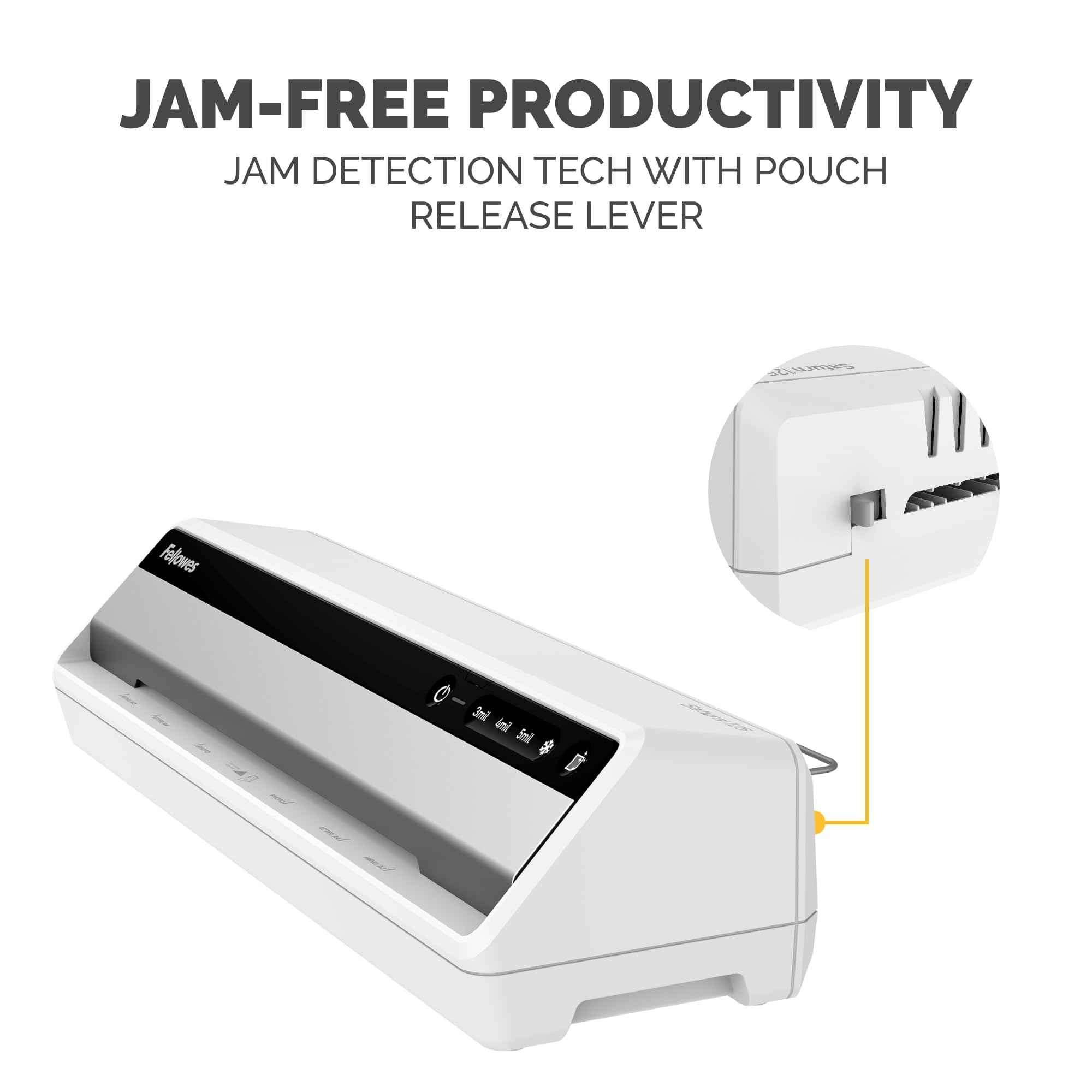 Fellowes Saturn 125 Thermal Laminator Machine for Home or Office with Pouch Starter Kit, 12.5 inch, Fast Warm-Up, Jam-Free Design (5736601) 4