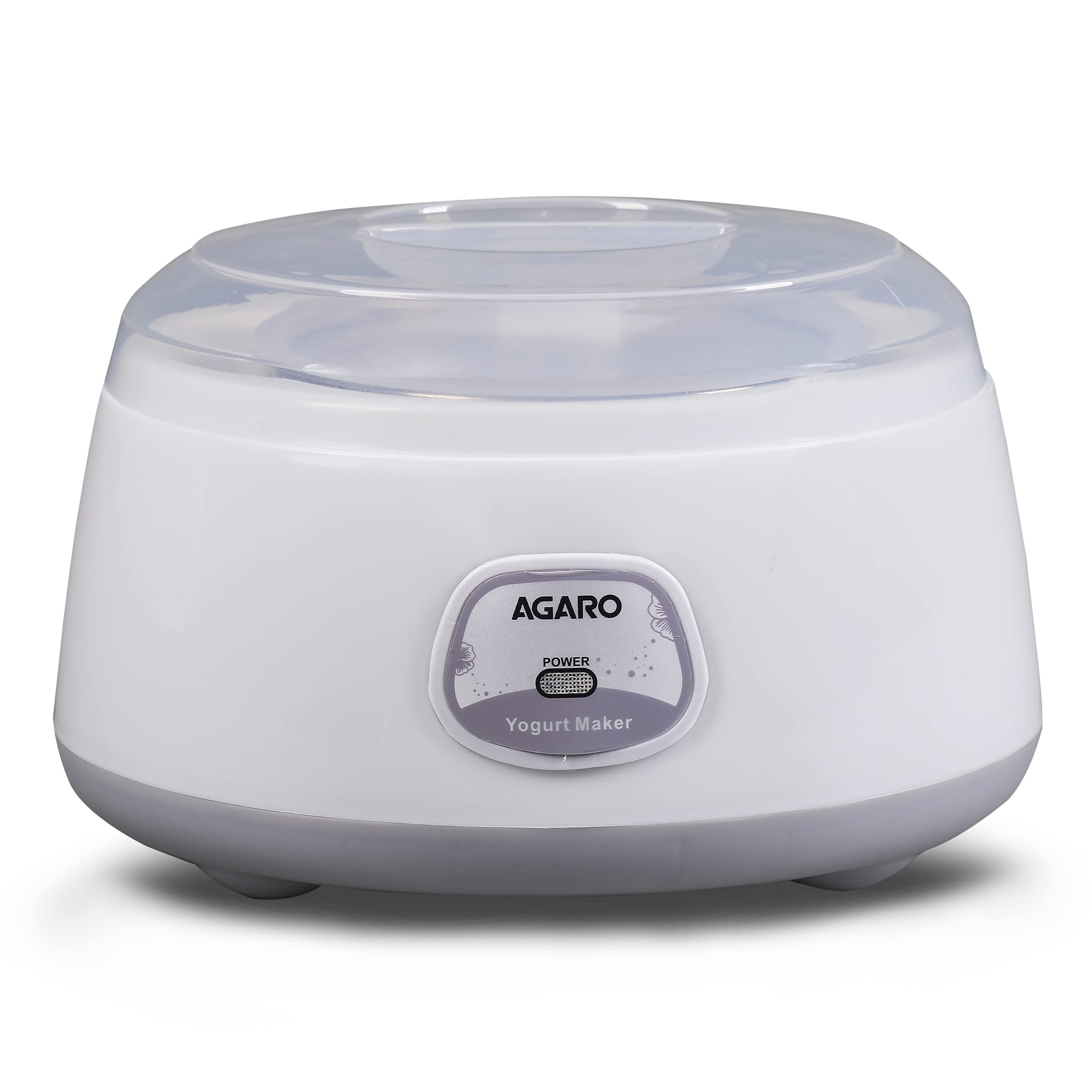 AGARO Classic Portable Yogurt Maker, 1.2L Capacity, Electric, Automatic, Grey and White. 2