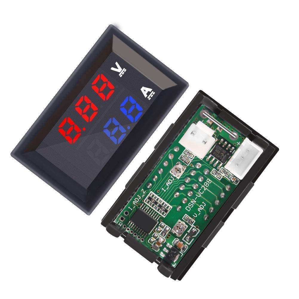 Dual Display Digital Voltmeter Ammeter Panel, AiTrip 0.28" High Accuracy LED Digital DC 0-100V/10A Voltage Current Tester Monitor Panel Gauge for Car Auto Moto Automotive Vehicle (100V-10A) 3