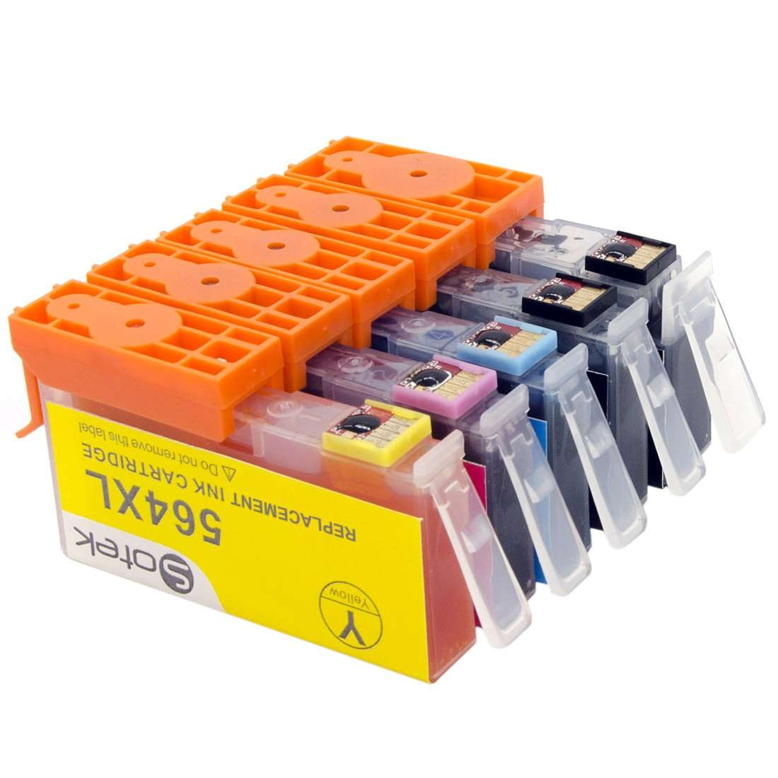 Sotek Compatible Ink Cartridge for 564XL 564, Work with Photosmart 7520 6520 5520 5525 6510 Officejet 4610 4620 4622 Deskjet 3520 3521 3522 (4B, 2PB, 2C, 2M, 2Y, 12 Pack) 3