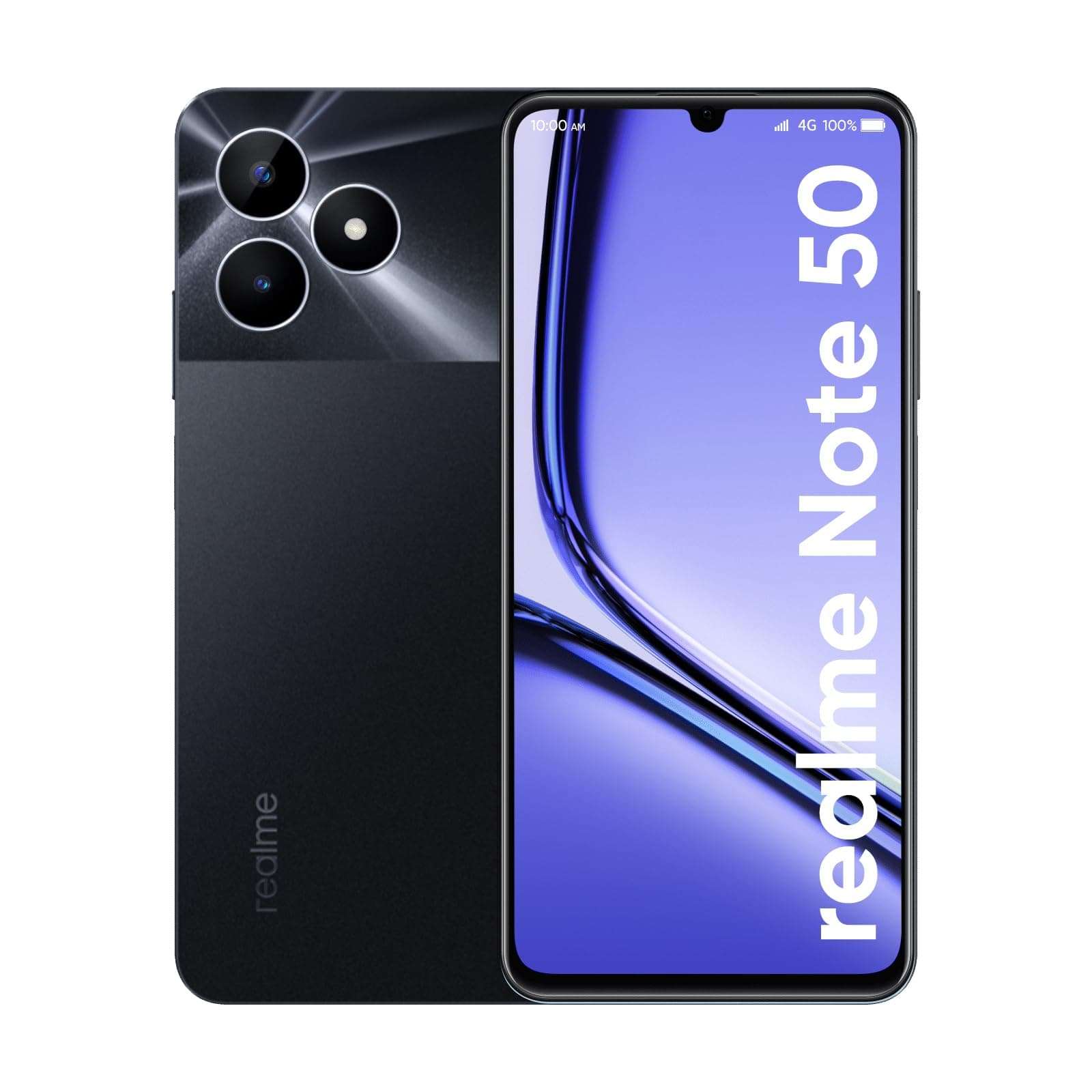 realme Note 50 Unlocked Dual-SIM Android Smart Phone, 6.74" LCD 90Hz Vivid Display, 3+64GB, 5000 mAh Battery, 13MP AI Camera, Midnight Black 1