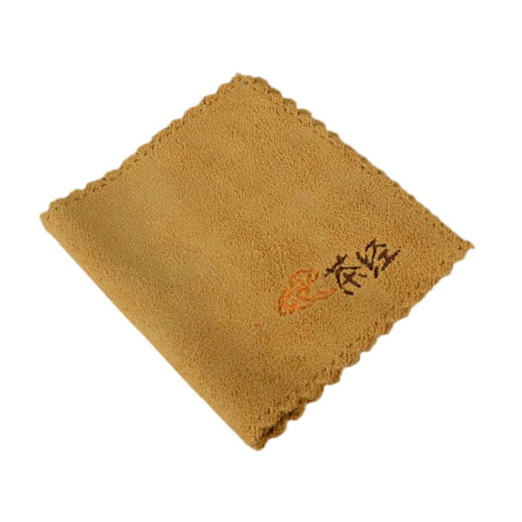 Absorbent Cotton Dish Drying Towel Rack Drainer Kitchen Sink Towel Yellow 1