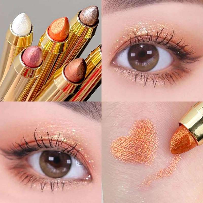 Eyeshadow Stick, Eyeshadow Pencil Waterproof, Crease-Proof Formula, Easy to Apply, Buildable Color (5) 4