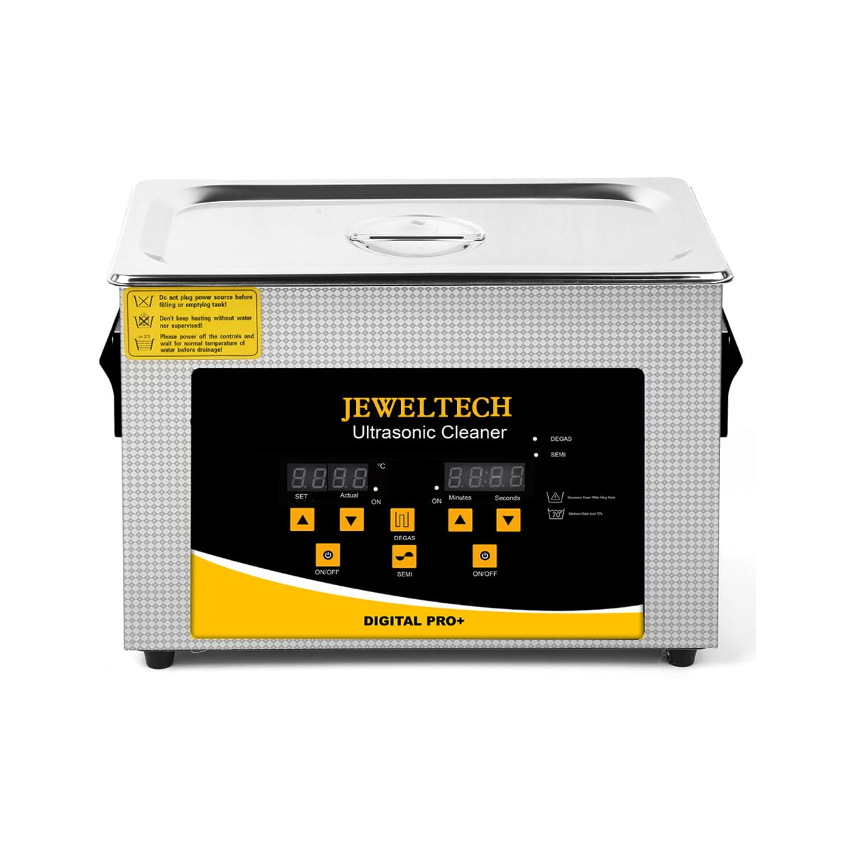 JEWELTECH Digital Pro+ Ultrasonic Cleaner Machine, 2L Capacity, Professional Grade, 42000kHz, Digital Timer and Heater, for Jewelry, Dental Tools, Optical Instruments, Lab Equipment (4.5L)