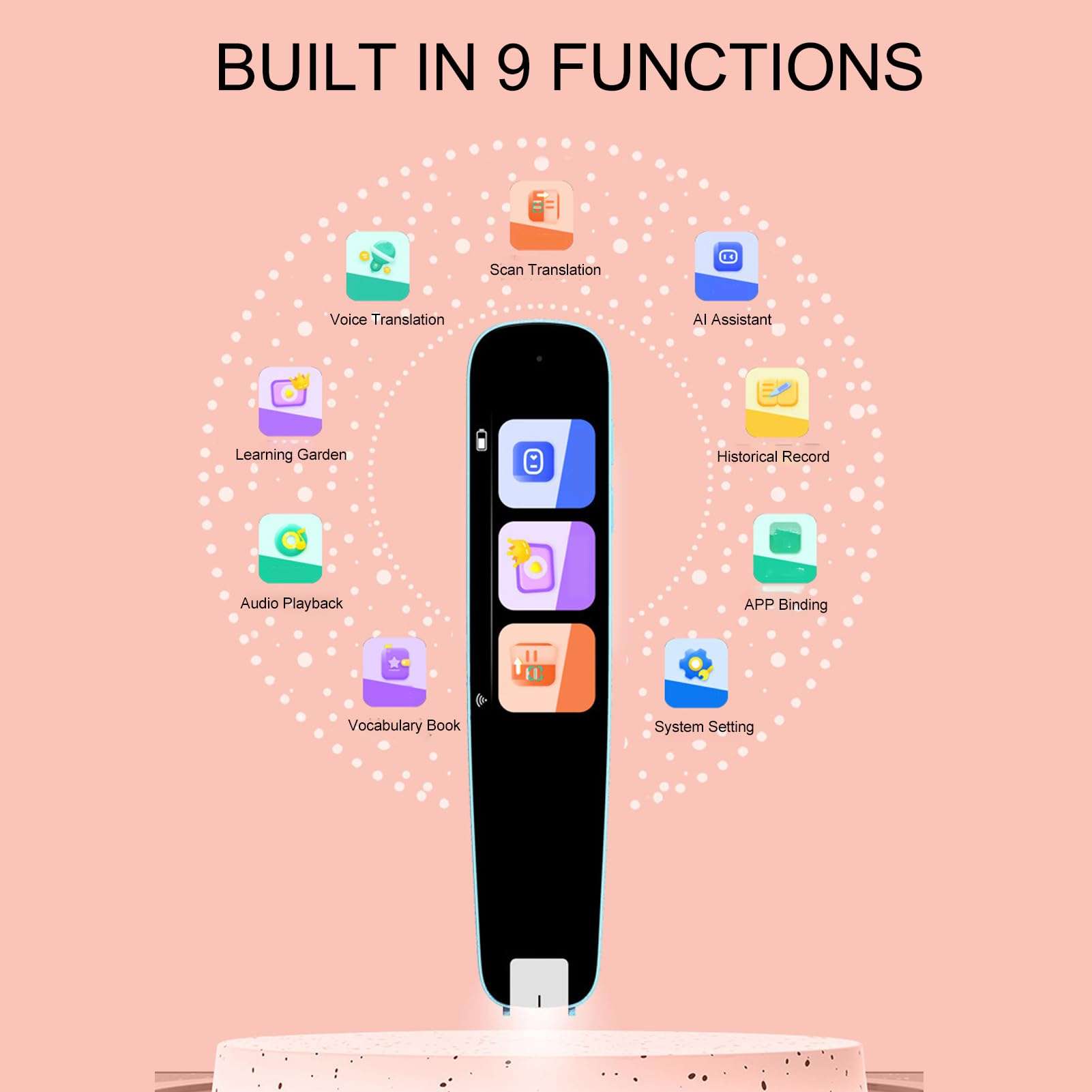 Pen Scanner, Mobile Hotspot Smart Scanner Pen Language Translator, Portable Electronic Dictionary Scanning Pen for Kid, Adult 6