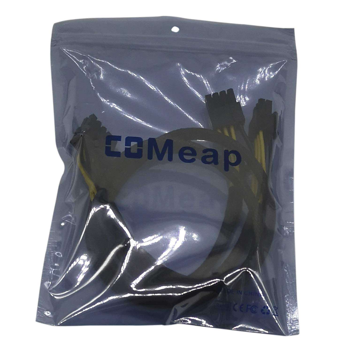 COMeap GPU Power Cable for Dell Precision 5820 7820, 10 Pin to 8 Pin(6+2) 6 Pin PCIe GPU Power Adapter Sleeved 21-inch (53cm) 5