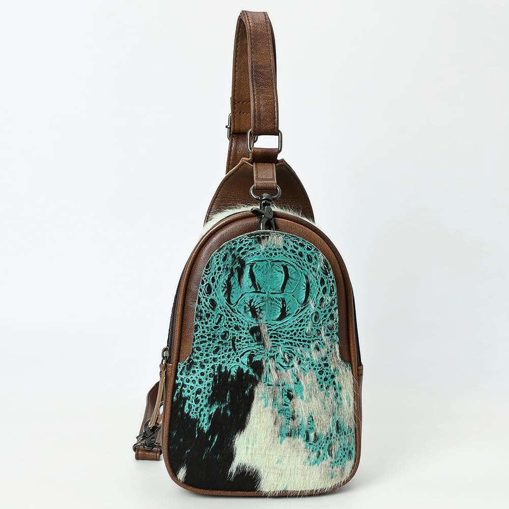 American Darling ADBG1538 Sling Crocodile embossed Genuine Leather women bag western handbag purse 3