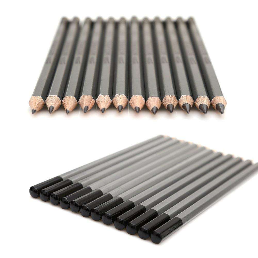 dainayw Professional Drawing Sketching Pencils Set, 24 Pieces Art Pencils (14B - 9H), Graphite Shading Pencils for Beginners & Pro Artists 4