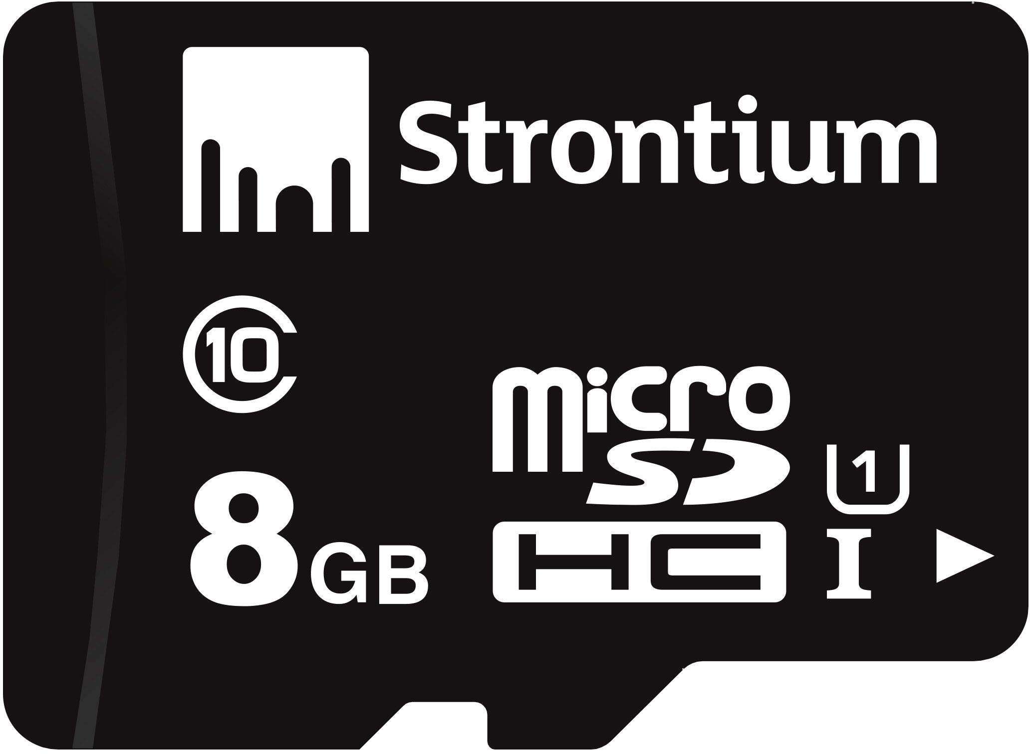 Strontium MicroSD Class 10-8GB Memory Card (Black) 1