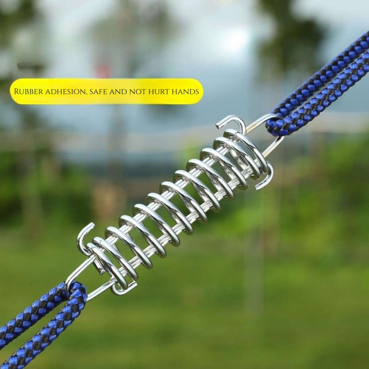 Dhjrefhhd 1Pcs Rope Buckle Spring Tension Buckle Tent Fixed Buckle Wind Rope Steel for Camping Hiking Outdoor Spring Pole for Dogs 4