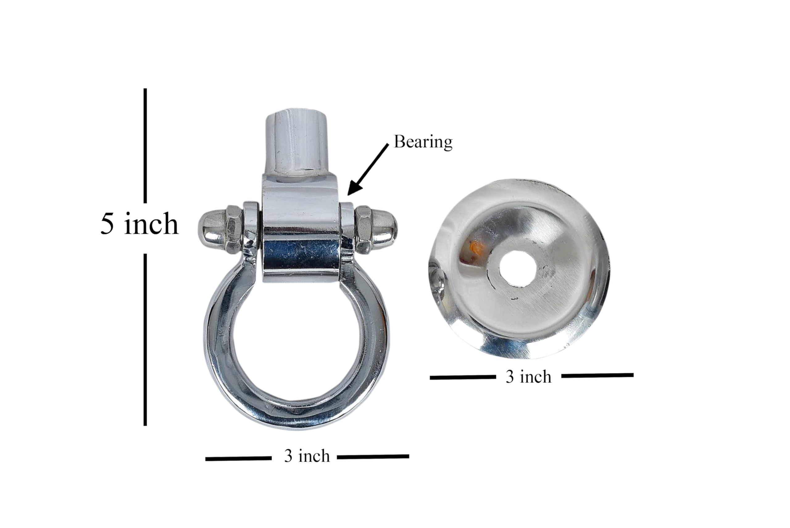 Trendy Creation Hub 350 Kg Capacity Steel Heavy Duty Hanging Hooks Bearing Kada for Patio Zhula Swing Chair Hammock Accessories Set with Anchor Fastners (Pack of 2) 6