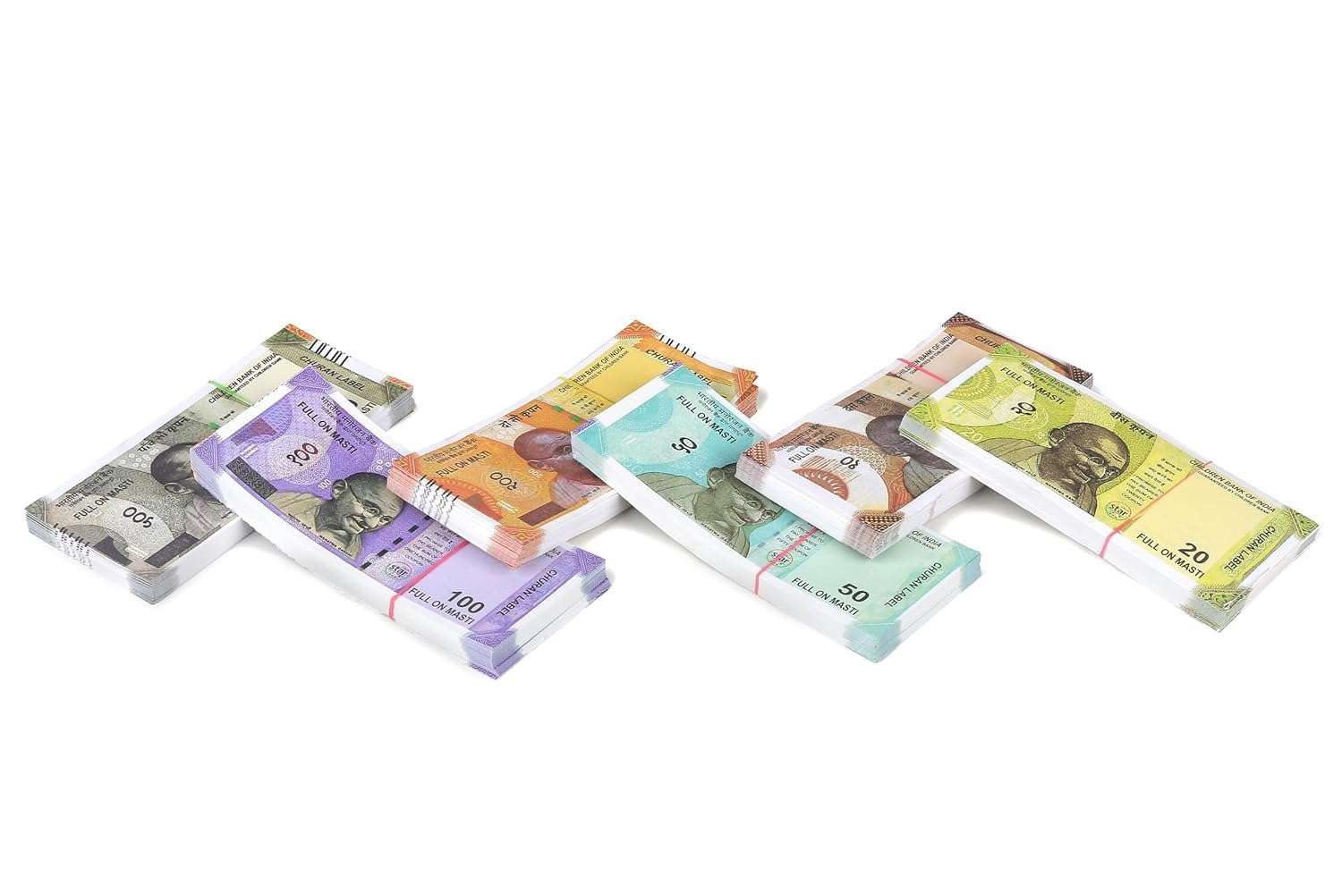 CICONIA Dummy Currency 350 Notes 50 Units Each Denomination All New 10 | 20 | 50 | 100 | 200 | 500 | 2000 Artificial Playing Currency, Learn Money Skills, Fake Money, Dummy Note- Multi Color 3