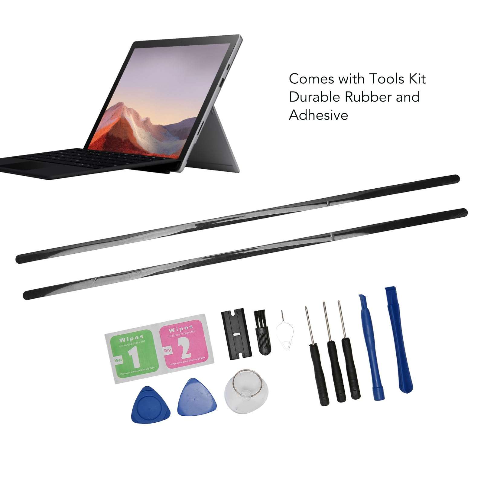 Tyenaza Bumper Feet Strips, Anti Slip Durable Strong Easy Installation Rubber Feet Strips, Laptop Rubber Feet Strips Replacement for Laptop Studio 14.4 Inch (Black) 6