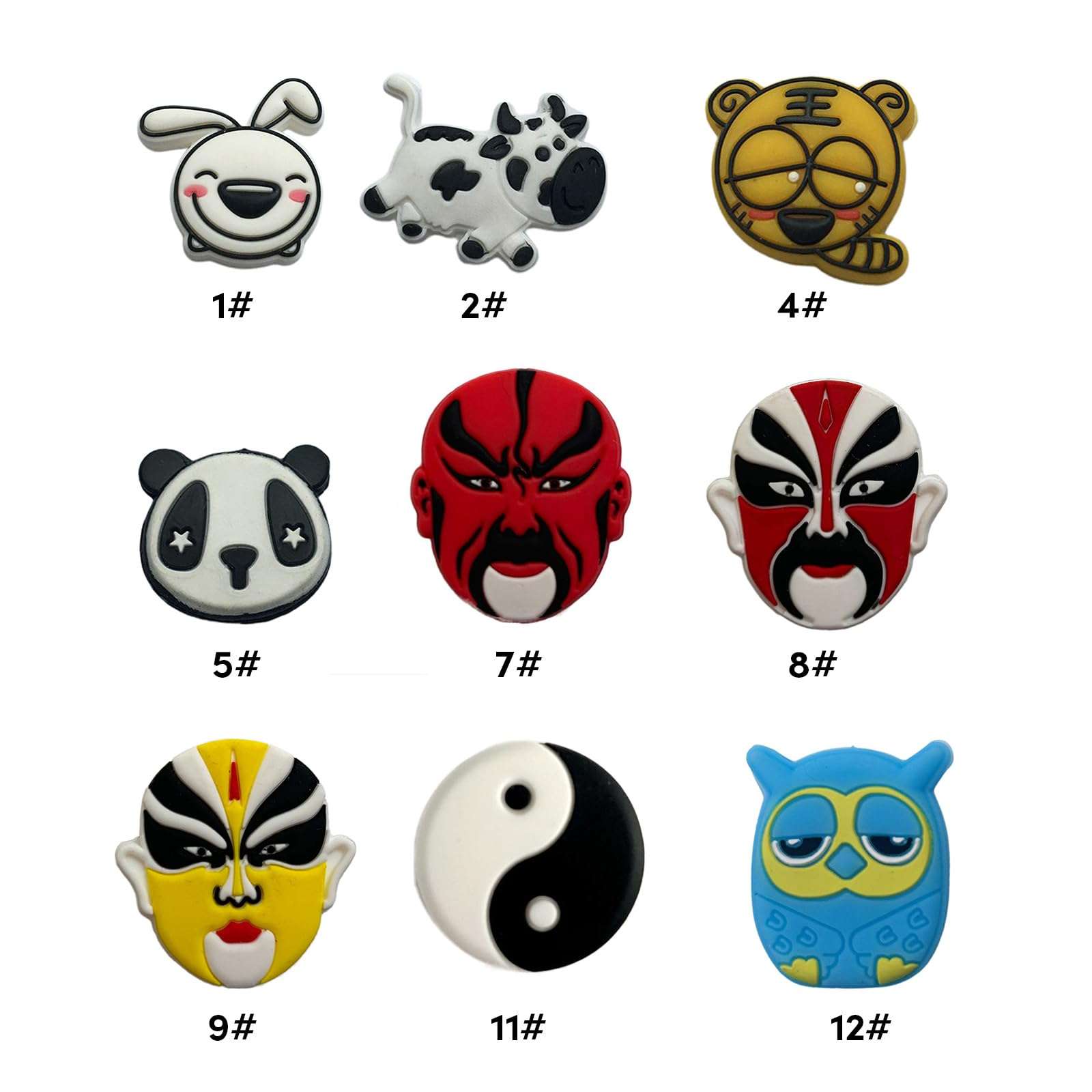 LIANXUE 1PC Cute Tennis Dampeners Funny Tennis Racket Dampener Soft Silicone Tennis Racquet Dampeners Tennis Damper Anti-Vibration Device for Tennis Rackets 4