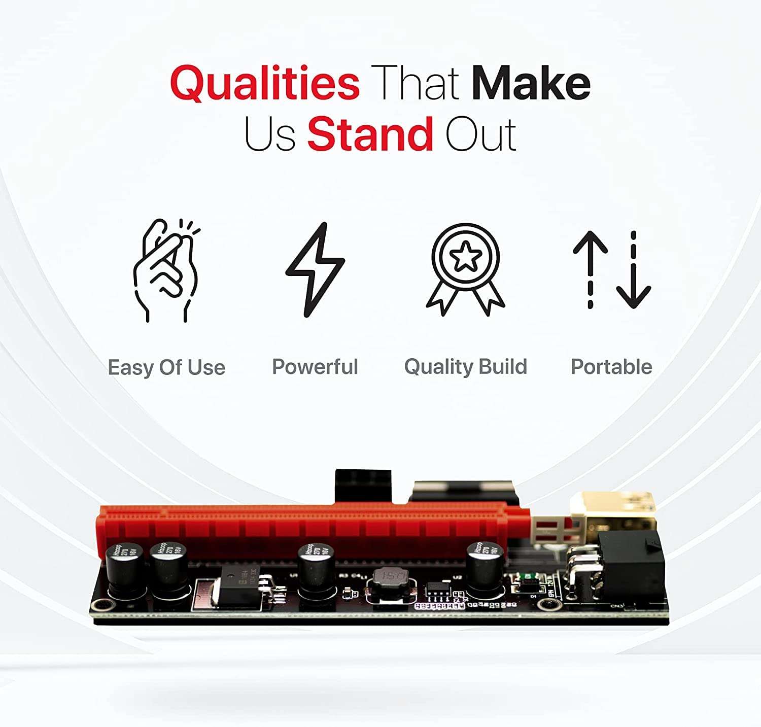 Tobo VER 009S PCI-E 16X Riser Card Adapter W / 4Pin, SATA and Graphics Card Interface, 6Pin - 23.6 inch USB 3.0 Extension Cable - TD-737PC 6