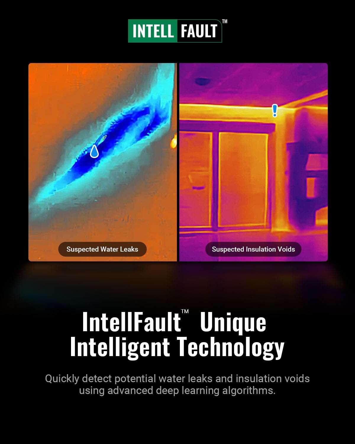 F2W Thermal Camera 256x192 IR Resolution, 640x480 Super Resolution Thermal Imaging Camera with IntellFault Intelligent Scene,3.2" Screen,25Hz,-4°F to 1022°F,App Image Transfer & PC Analysis, Case 4