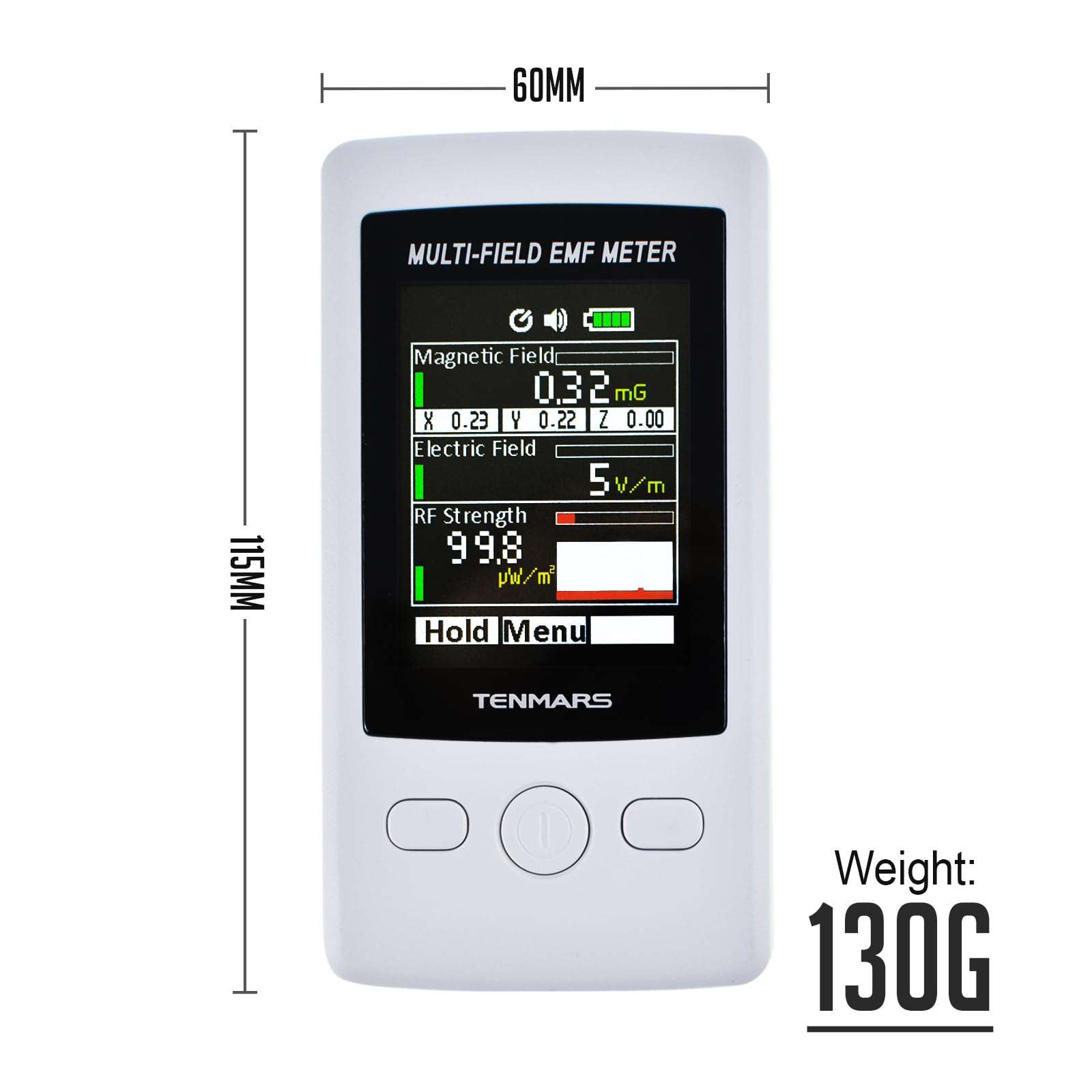 TENMARS Multi-Field EMF Meter Pocket ELF RF Gauss Meter 2000mG Electromagnetic Electric RF Field Strength Tester with Warning Indicator 5