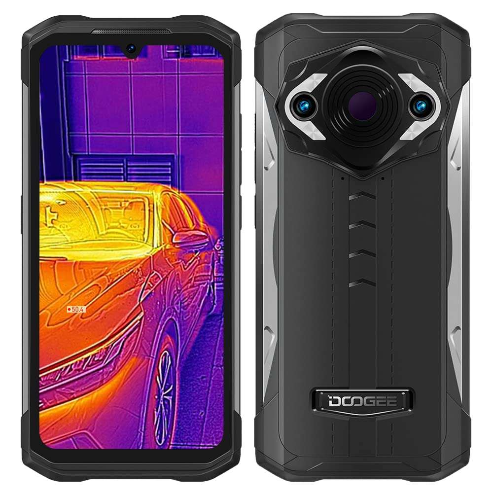 DOOGEE S98 Pro Rugged Smartphone Unlocked, Thermal Imaging Camera Android 12 MTK G96 8GB+256GB IP68 Waterproof Smartphone, 48MP Camera+20MP Night Vision Camera, 6.3"FHD+ Screen 6000mAh 4G Rugged Phone