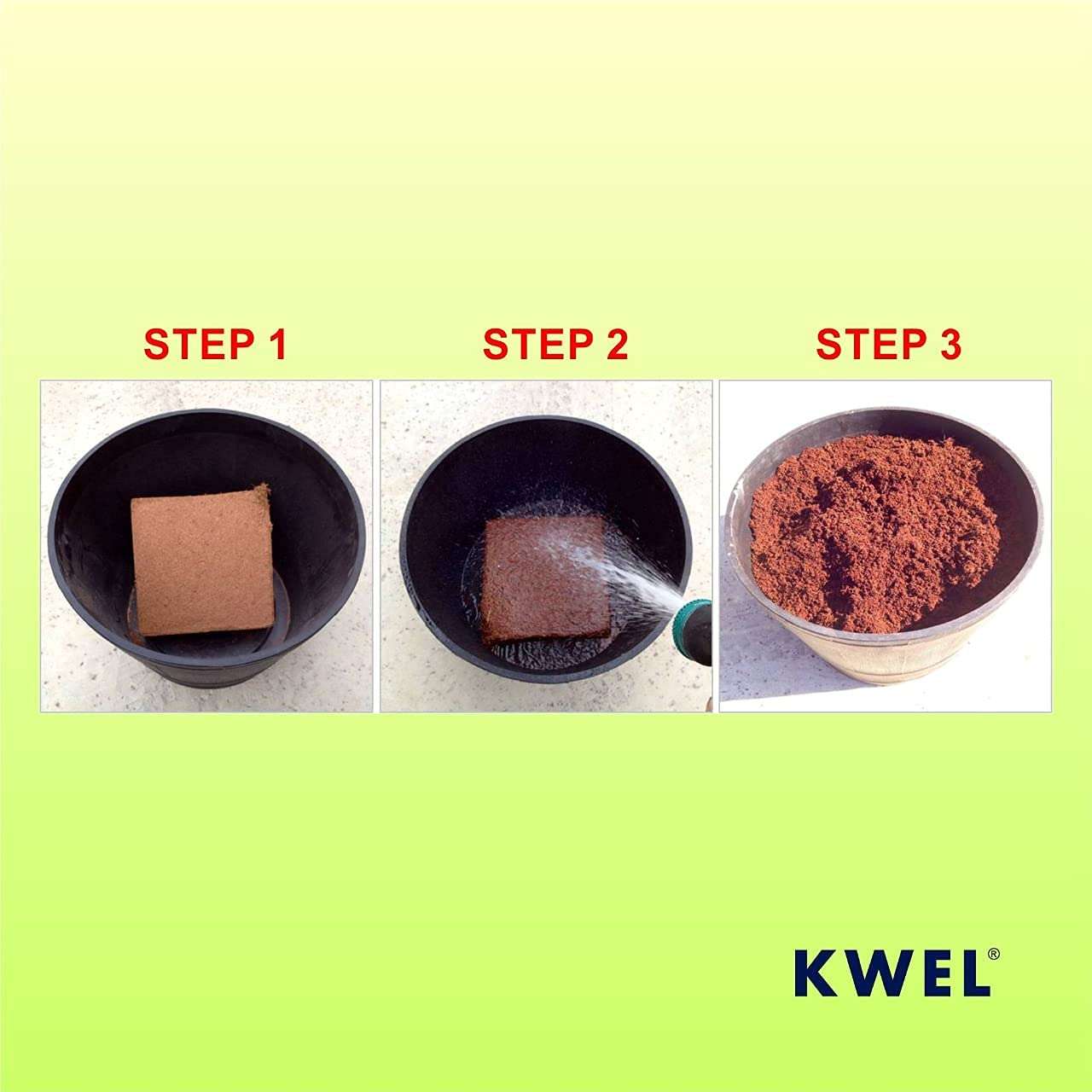 KWEL Cocopeat Block for Plants and Gardening 650grm Blocks (Pack of 1) 3