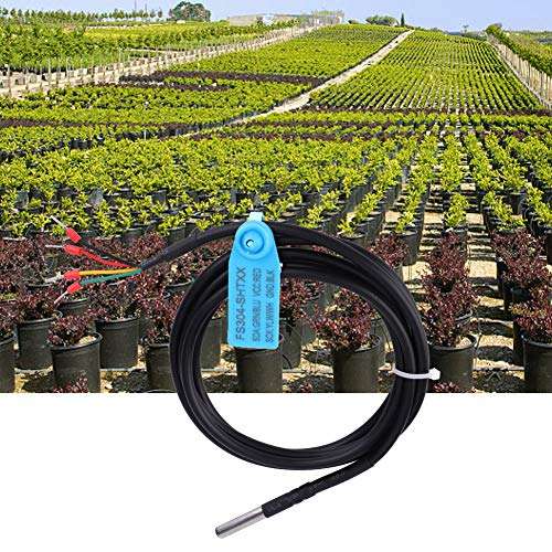 FS304-SHT2X Soil Sensor, Soil Digital Temperature & Humidity Sensor Probe Cable Type Waterproof I2C Output, Soil Temperature and Humidity Sensor Probe(SHT10) 6