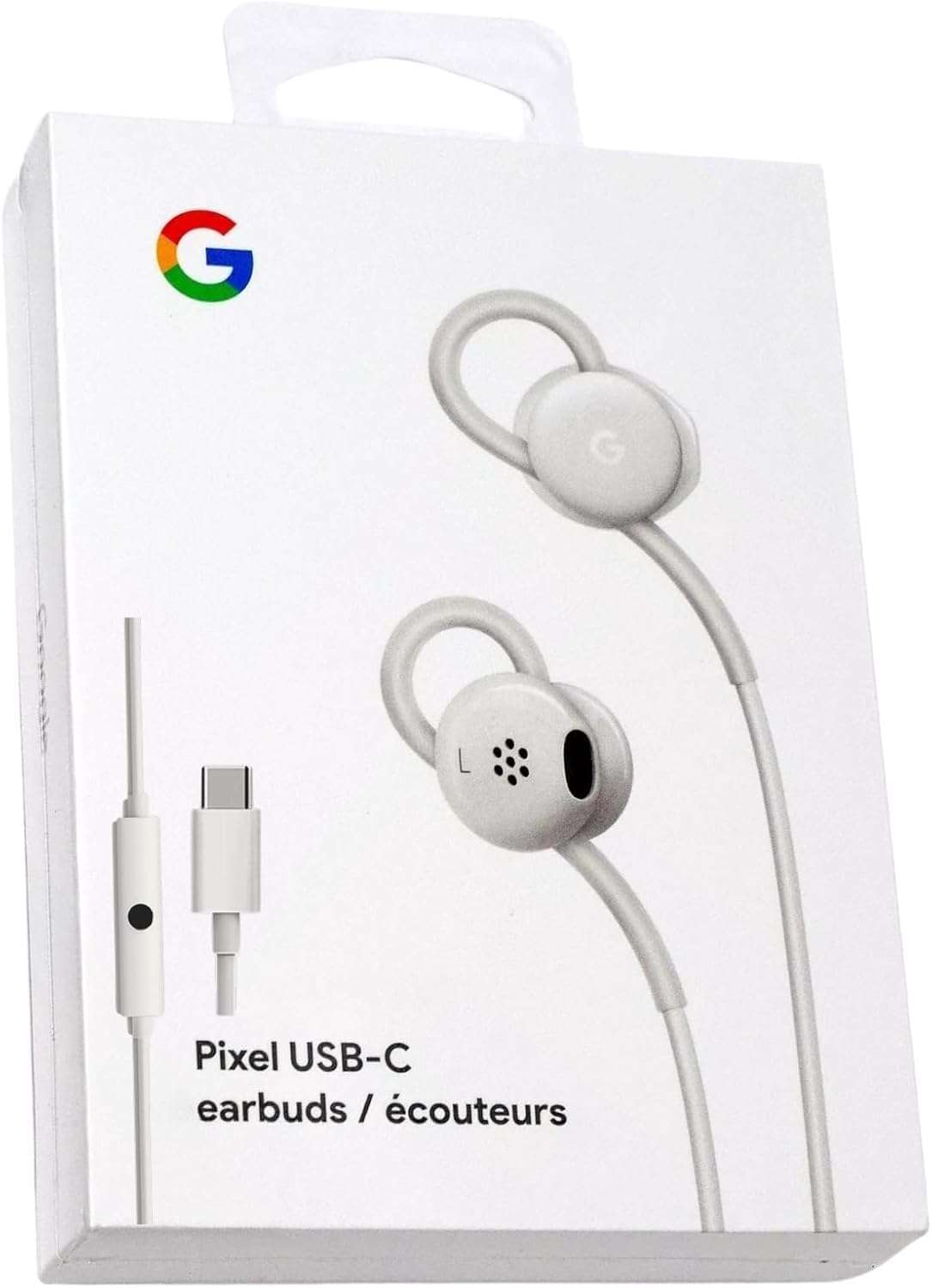 Google Earbuds Wired Headset USB-C, Comfortable Fit, Inline Controls, Compatible with Type-C Phones - White (Retail) 1