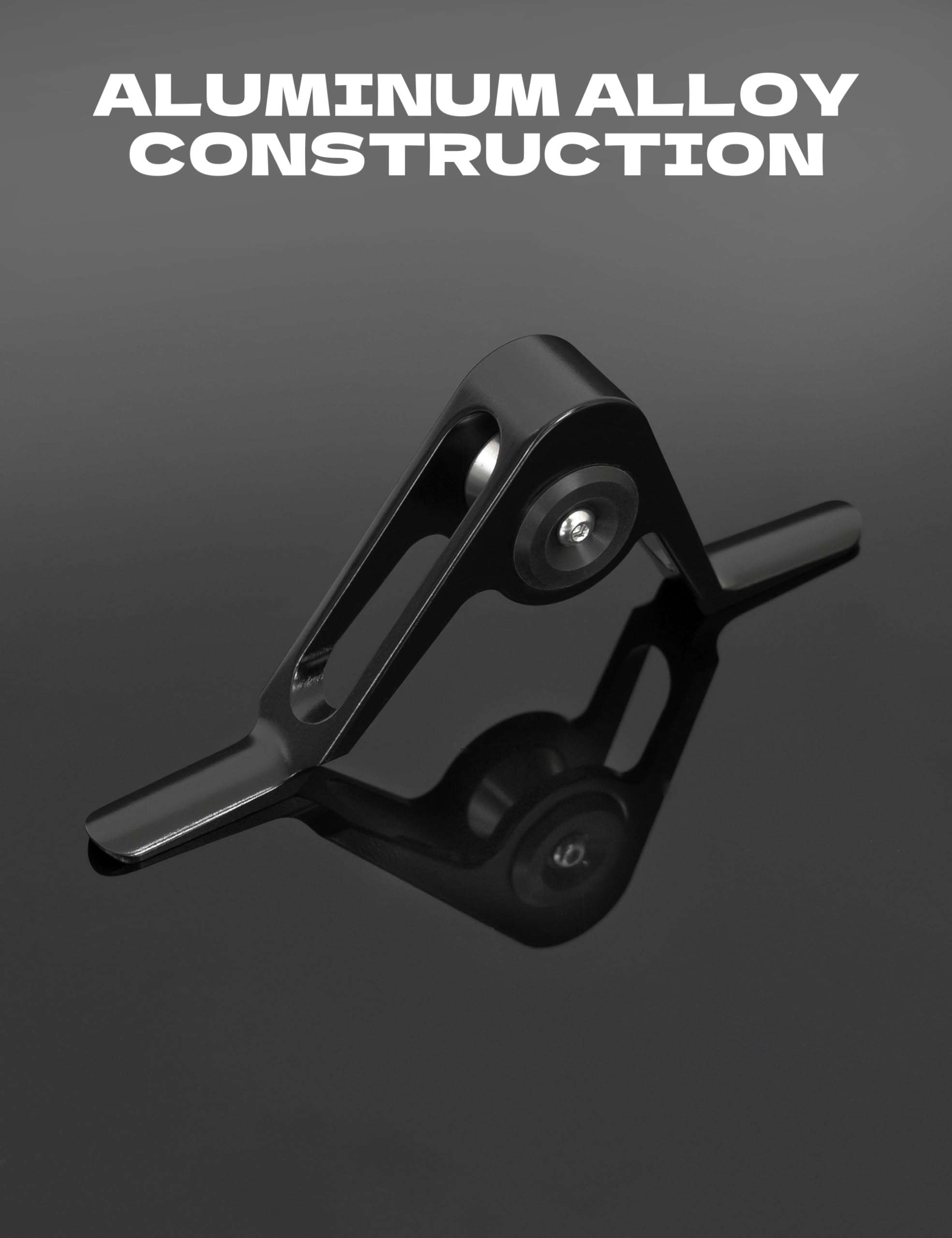 BLUEWING Fishing Roller Guide Heavy Duty Aluminium Alloy Rod Guide Ring for Big Game Rod Trolling Fishing, #2 Black 5