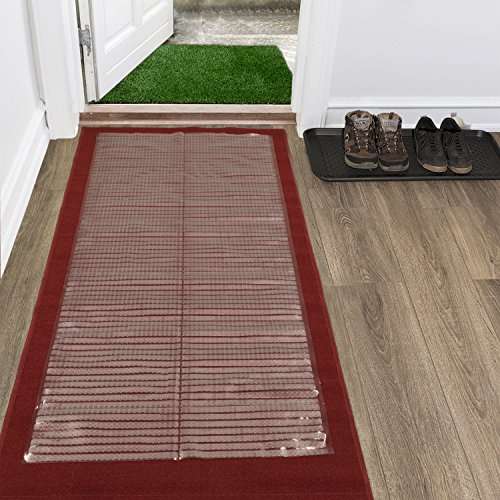 Sweet Home Stores Floor Protector Waterproof Non-Slip Clear Design Indoor Customizable Protector Runner Rug for Hallway, Entryway, Patio, 2'2" x 12', Clear 5