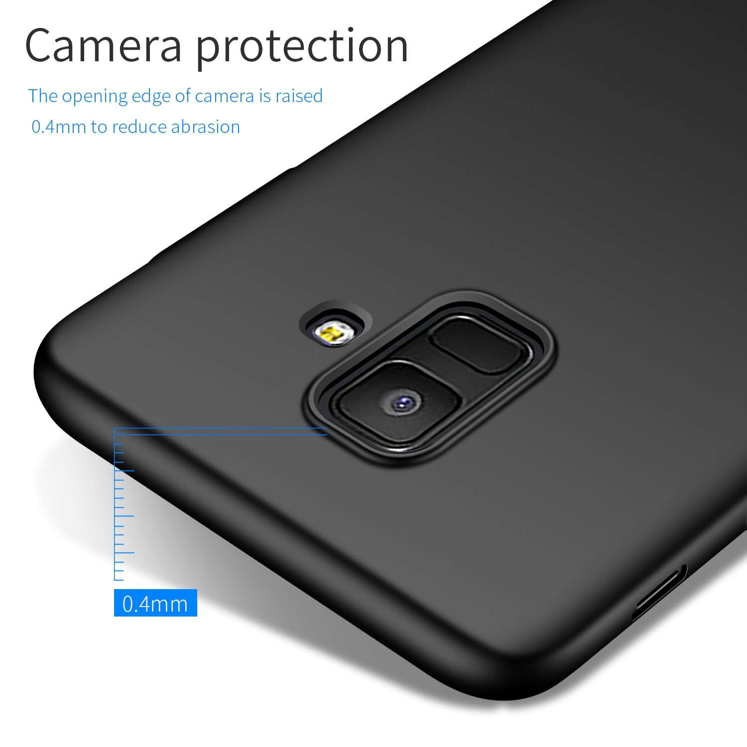 Kqimi Case for Samsung Galaxy A6, Slim Matte Premium Material Full Protection Cover for Samsung Galaxy A6 2018 (Black) 6