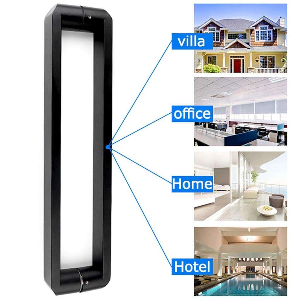 XLAHD Bathroom Shower Door Handle,Black 304 Stainless Steel Square Tube Door Handle, Office Push-Pull Door Handle/Bathroom Shower Room Glass Door Handle,44cm 4