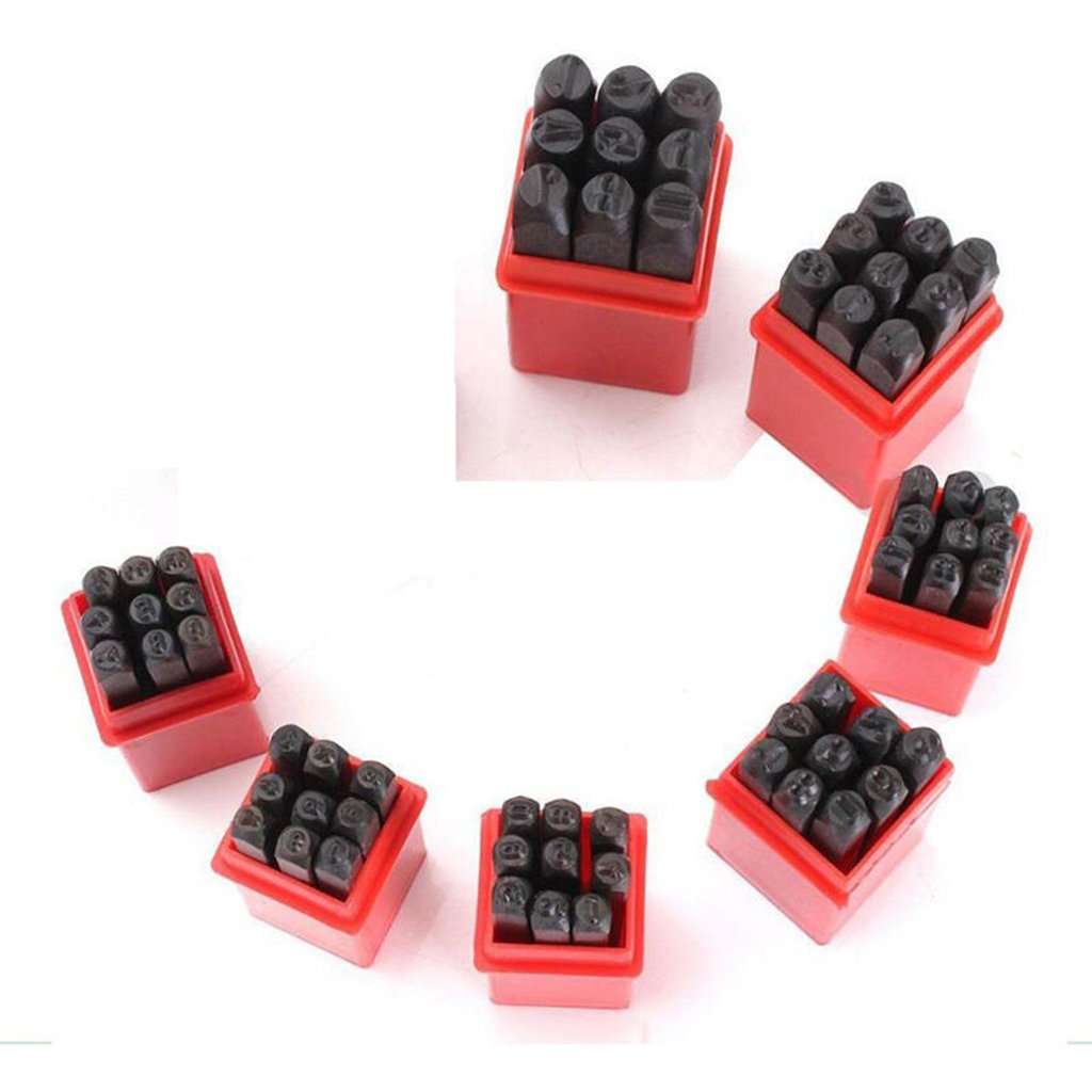 KRAAFTAR Alphabet Numbers Stamps Craft Letters Punch Metal Leather Tool Number 5mm 3