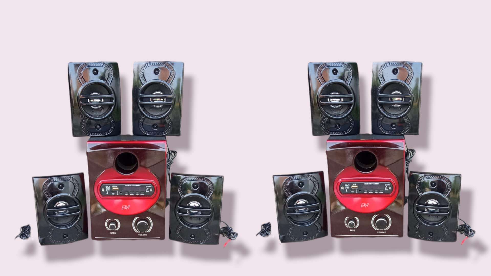 ERA Audio 4.1 Channel Wireless, USB, Bluetooth Multimedia Speaker System, Pack of 2 1