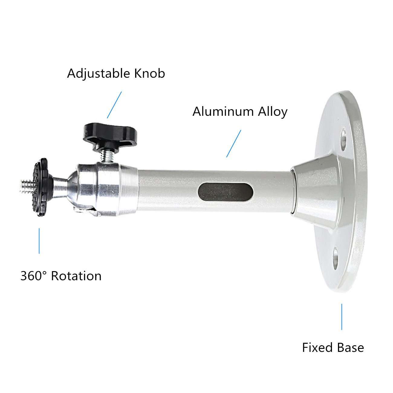 LANTWOO Universal Projector Wall Ceiling Mount Hanger, LCD/DLP Video Projection Mount Bracket Swivels 360 Degrees & Tilts 90 Degrees for Mini Projector 3
