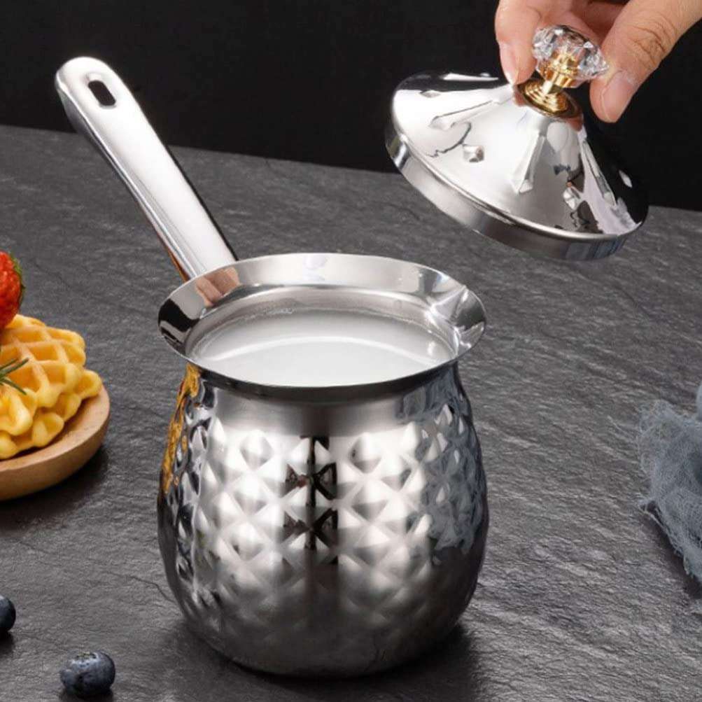 Coffee Maker Steam Pitcher Frothing Latte Cup Espresso Pot Iced Coffee Machine Coffee Heating Pot Nonstick Saucier Hot Chocolate Maker Steaming Stainless Steel Insulation Milk Foam 5