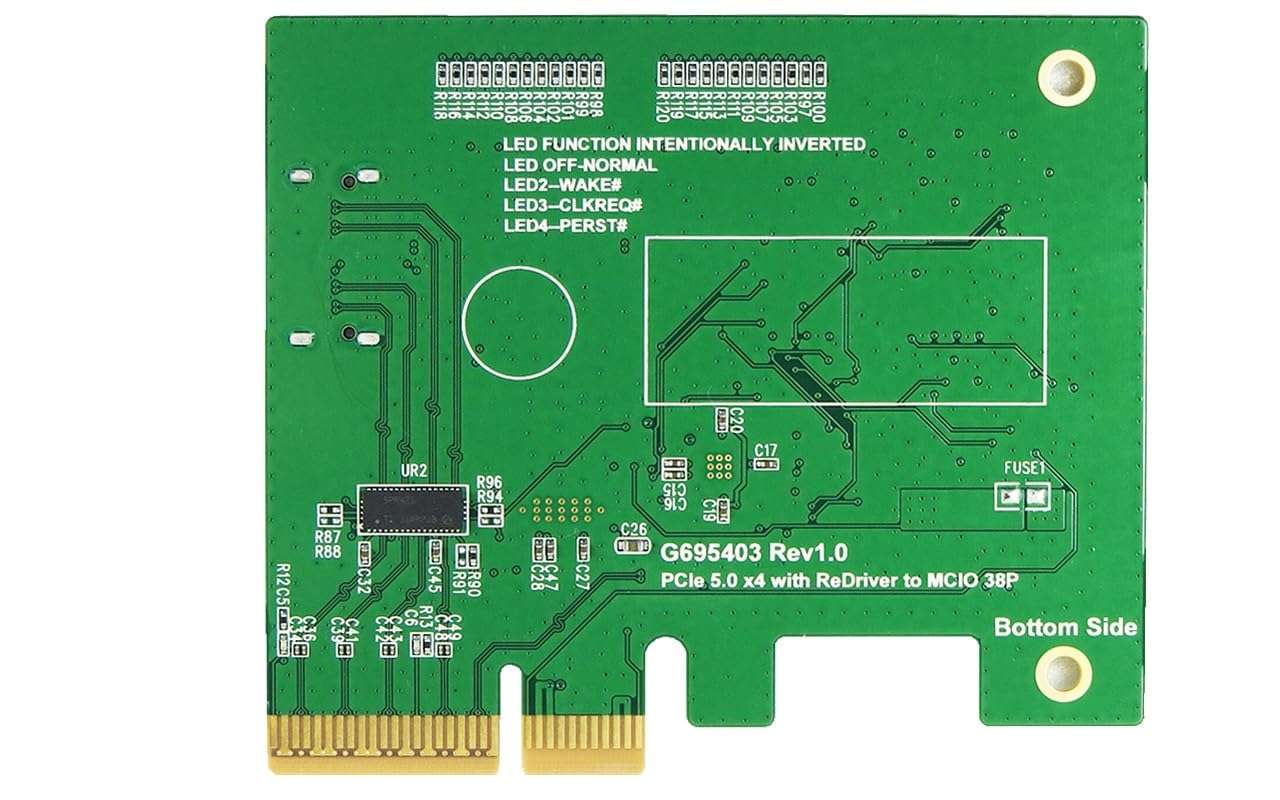 Micro SATA Cables Enhance Data Connectivity with PCIe x4 Redriver to MCIO 38P PCIe Gen 5 Adapter - High-Speed PCIe x4 to MCIO 38P Adapter for Optimized Performance 3