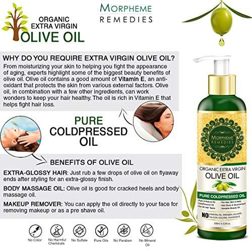 Morpheme Remedies Organic Extra Virgin Cold Pressed Olive Oil, 120ml 4