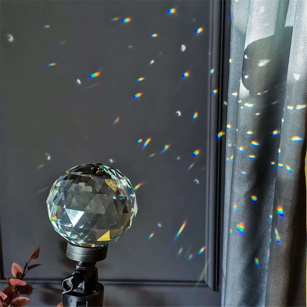 XDDCDH Photography Light Prism Ball with Mini Tripod Stand and 1/4 inch Screw Base, Optical Glass Prism Crystal Rainbow Maker 4