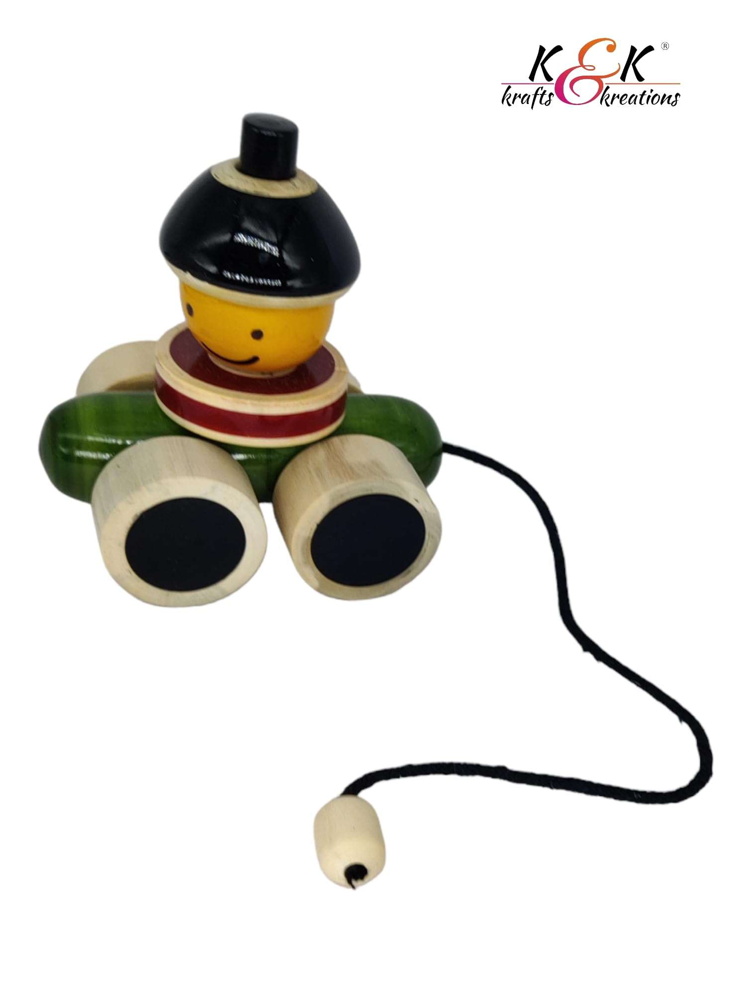 K&K Krafts & Kreations Wooden Police Toy Car 5