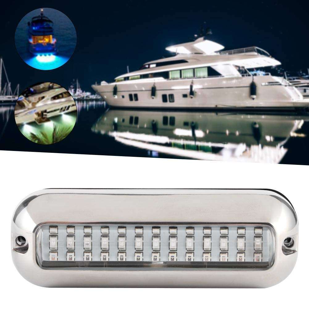 LED Transom Light, 39LEDs 5.2W Underwater Pontoon Transom Light IP68 Waterproof Boat Fishing Lamp(Blue) 6