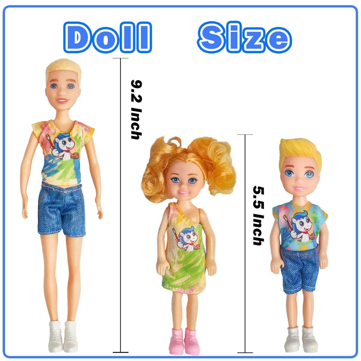 Chioldilly Interactive Family Toy Fun Action Figures Set, Imaginative Educational Family Doll Play, for Kids 3+(Editions F) 5