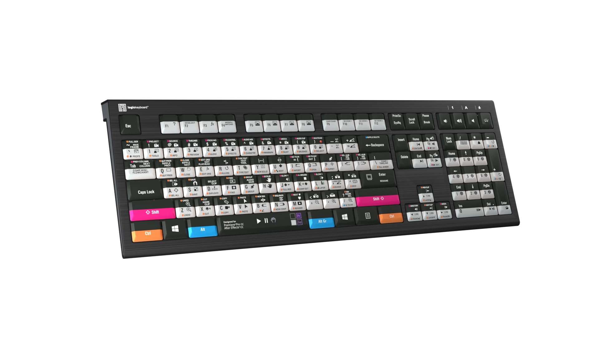Logickeyboard Backlit 'Astra2' Filmmaker Keyboard • Combo-Designed for Both Adobe Premiere Pro & After Effects on Windows PC • p/n LKB-AEPP-A2PC-US 3