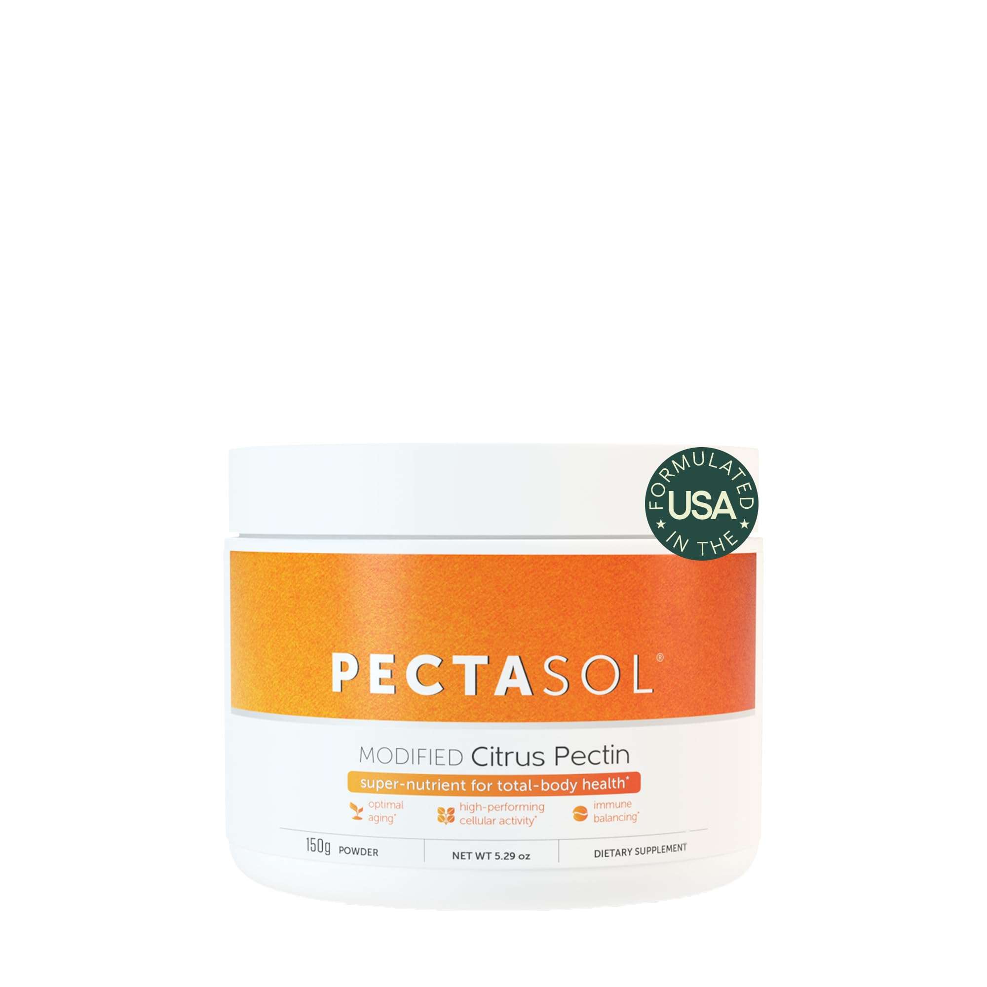 PectaSol Modified Citrus Pectin – 150g Powder – Total-Body Health Supplement to Support The Heart, Immune System, Inflammation Response & Healthy Aging + Maintain Healthy Galectin-3 Levels 1