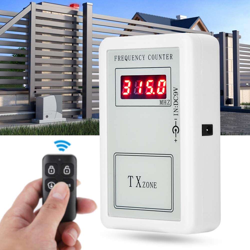 Remote Control Frequency Tester, Handheld Digital Frequency Meter Counter Remote Control Tester Tools Remote Frequency Tester for Electric Lock Garage Door Access Control 2