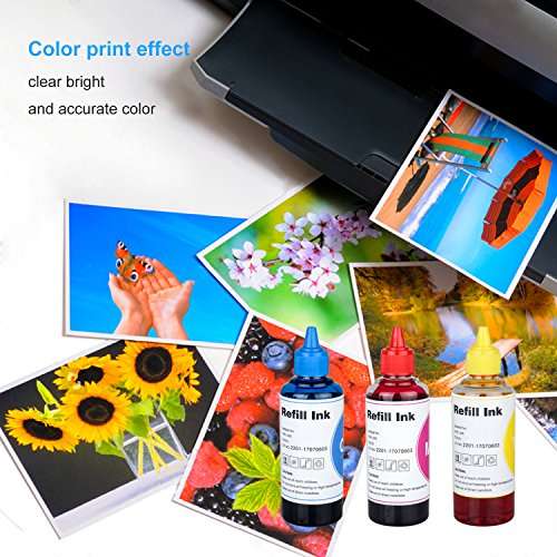 Inkjet Printer Refill Ink Dye Bottles Kit for LC201 LC203 LC101 LC103 LC20E LC209 Refillable Ink Cartridges or CISS, for MFC-J5520DW, MFC-J6520DW, MFC-J475DW, MFC-J4320DW, MFC-J485DW, MFC-J775DW 5