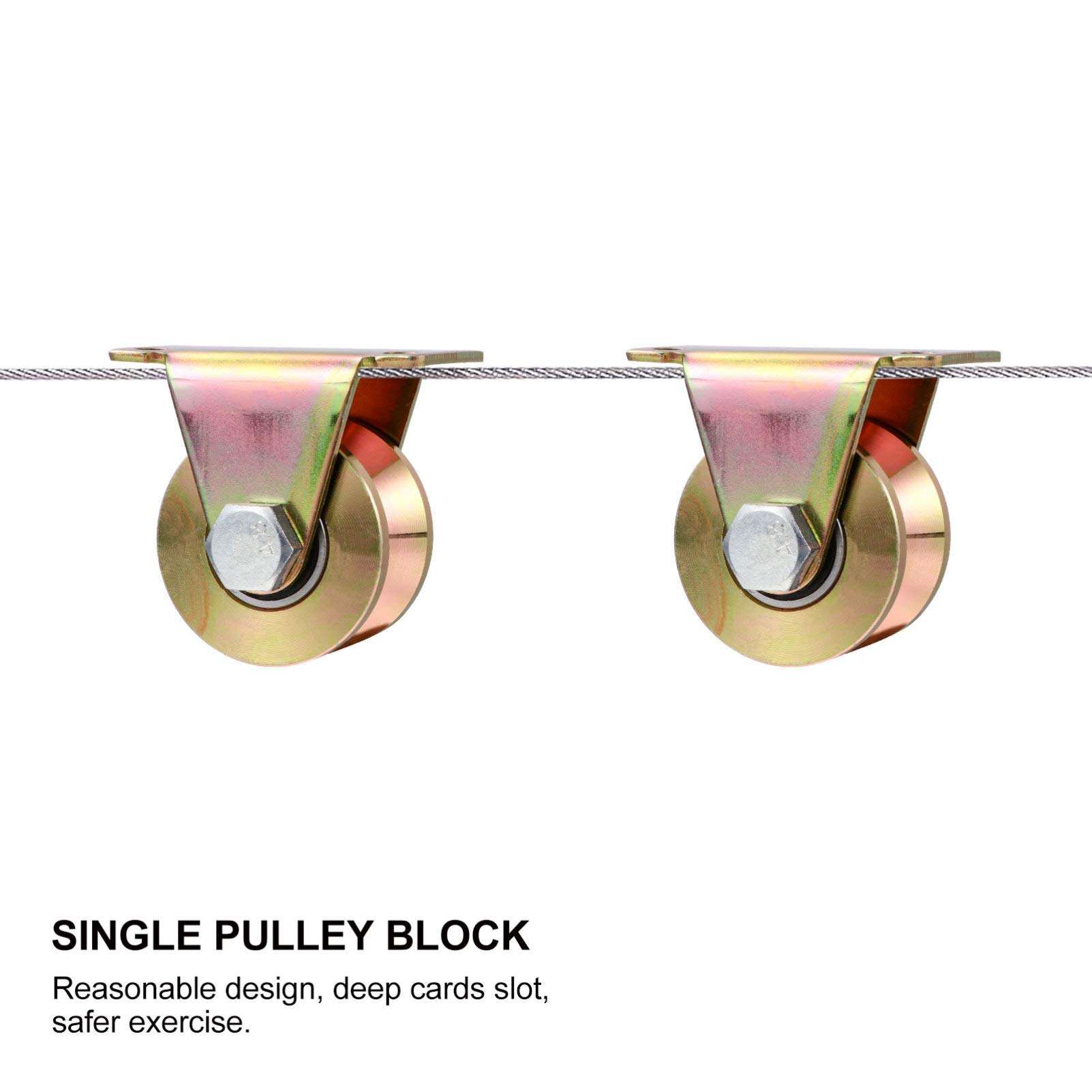 Balacoo 2pcs pulley v groove roller v groove track wheel mechanical cart roller U- Groove Track Wheel heavy duty rigid casters v groove casters Heavy Track Wheel U-groove Pearlescent steel 6