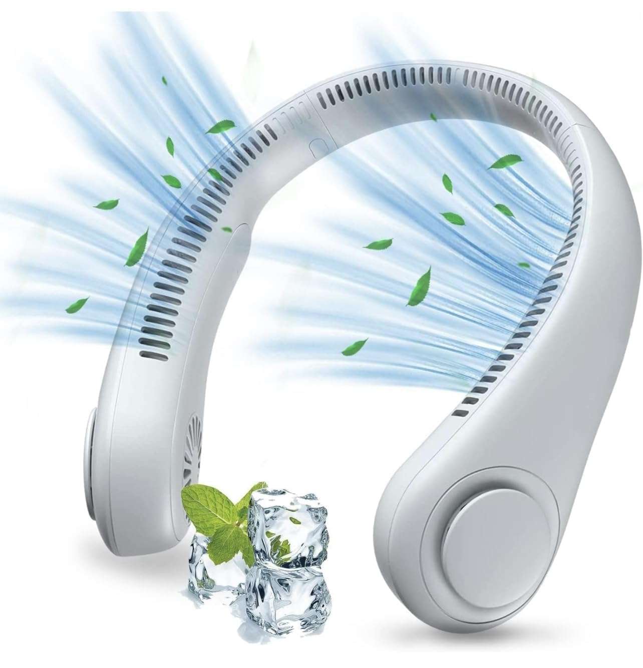 JB Supar Neck Fan, Rechargeable Hands Free Bladeless Personal Mini Fan,3 Speeds 62 Air Outlet, Free Adjustment Personal Cooling Fan, Wearable Portable Fan Suitable for Traveling, Sports, (Multicolour) 1