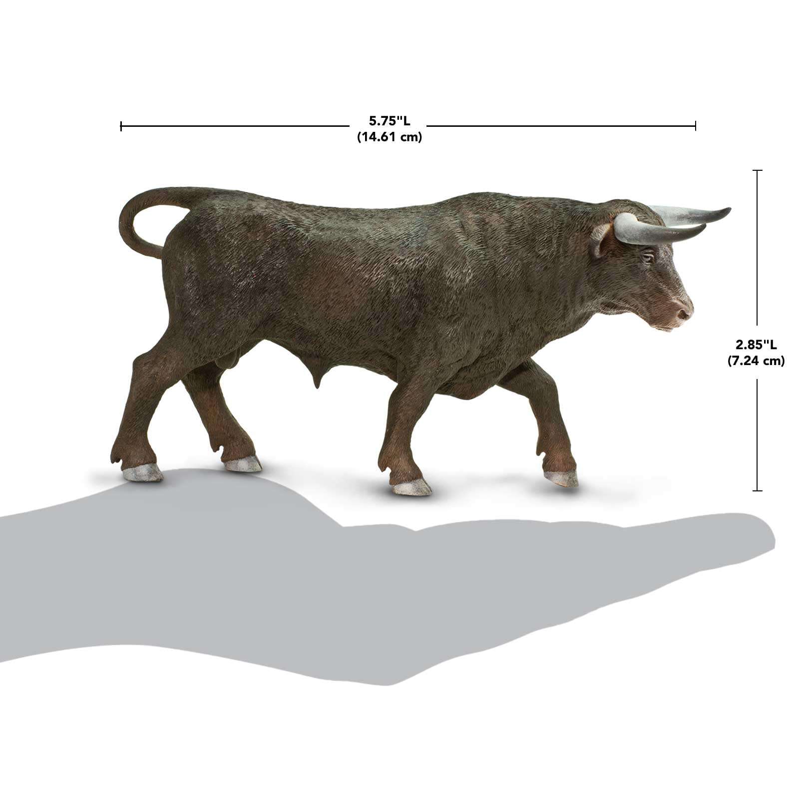 Safari Ltd. Black Bull Figurine - Detailed 6" Plastic Model Figure - Fun Educational Play Toy for Boys, Girls & Kids Ages 3+ 3