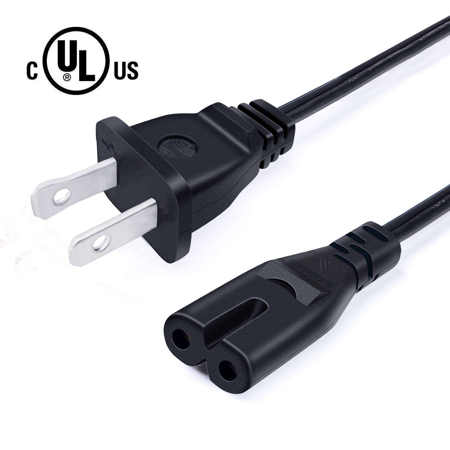 2 Prong Power Cord for HP Envy 6055 4500 5530 4502 3056A 4500 114 5530e 4501 Pro 6455 Printer AC 2 Slot Power Cord Cable Replacement 4