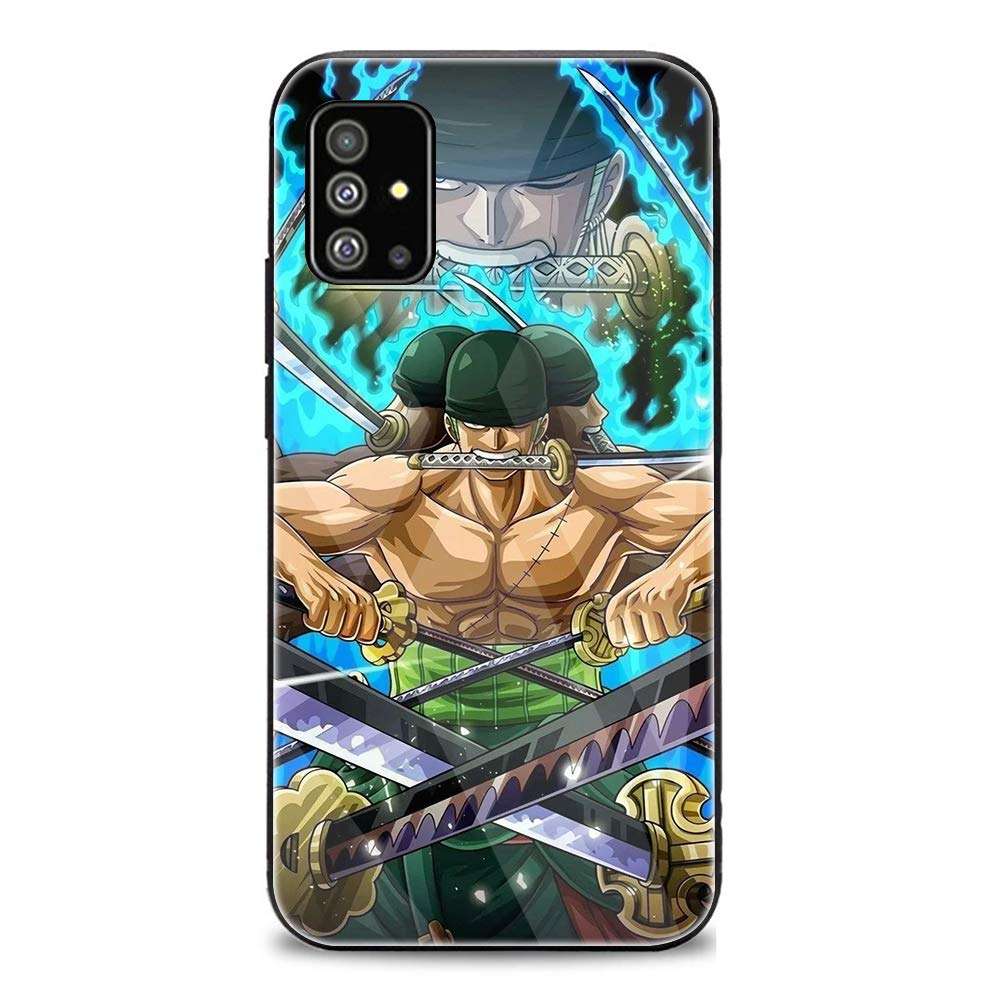 FUTURECASE Anime Luffy Zoro Sanji Tempered Glass Case for Samsung Galaxy S20 S21 Plus Ultra FE A51 A71 4G 5G Straw Hat Phone Cover (17, Samsung S20 FE/ S20 FE 5G) 4