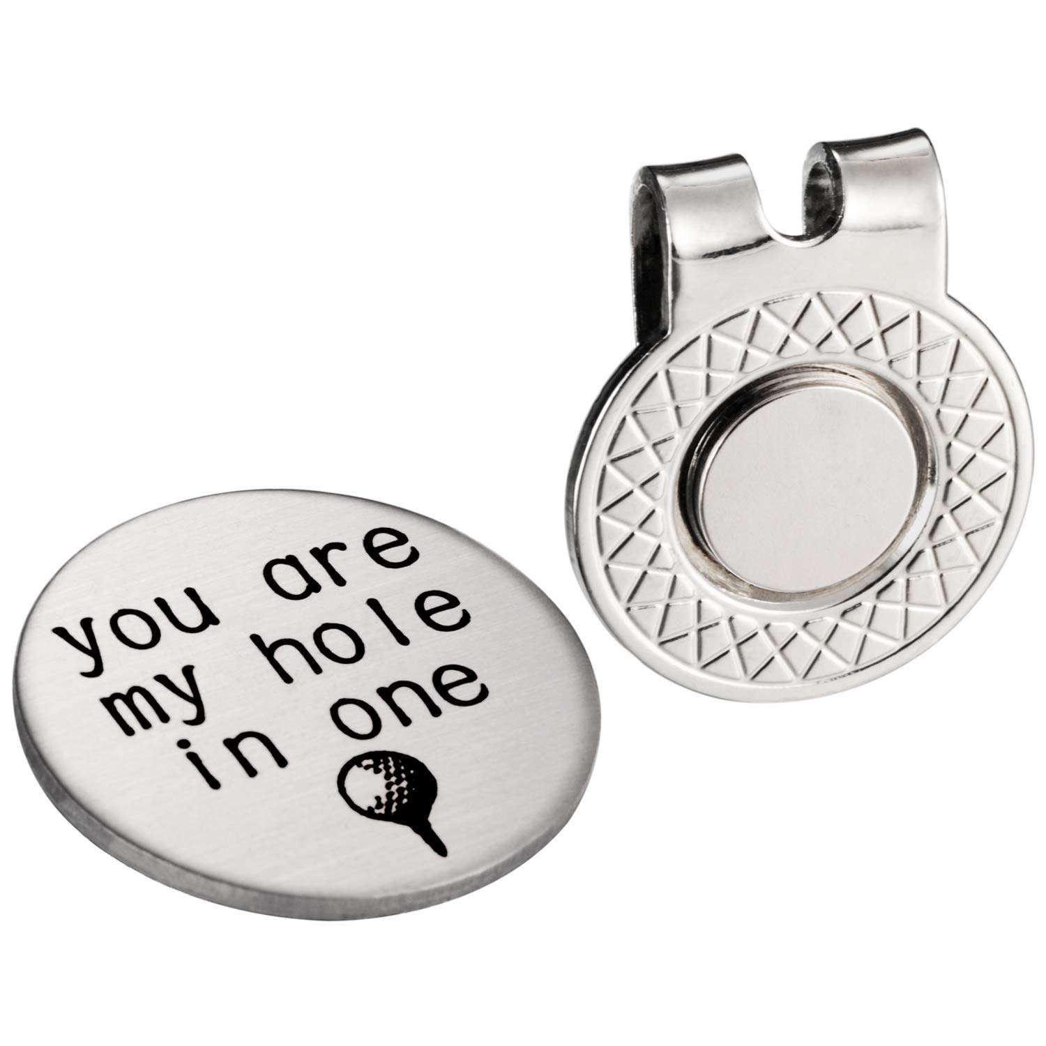 FAINOL You are My Hole in One Golf Ball Marker - Golf Accessories for Amateurs and Professionals - Magnetic Golf Clip - Magnetic Golf Ball Marker with Hat Clip for Boyfriend, Husband 2