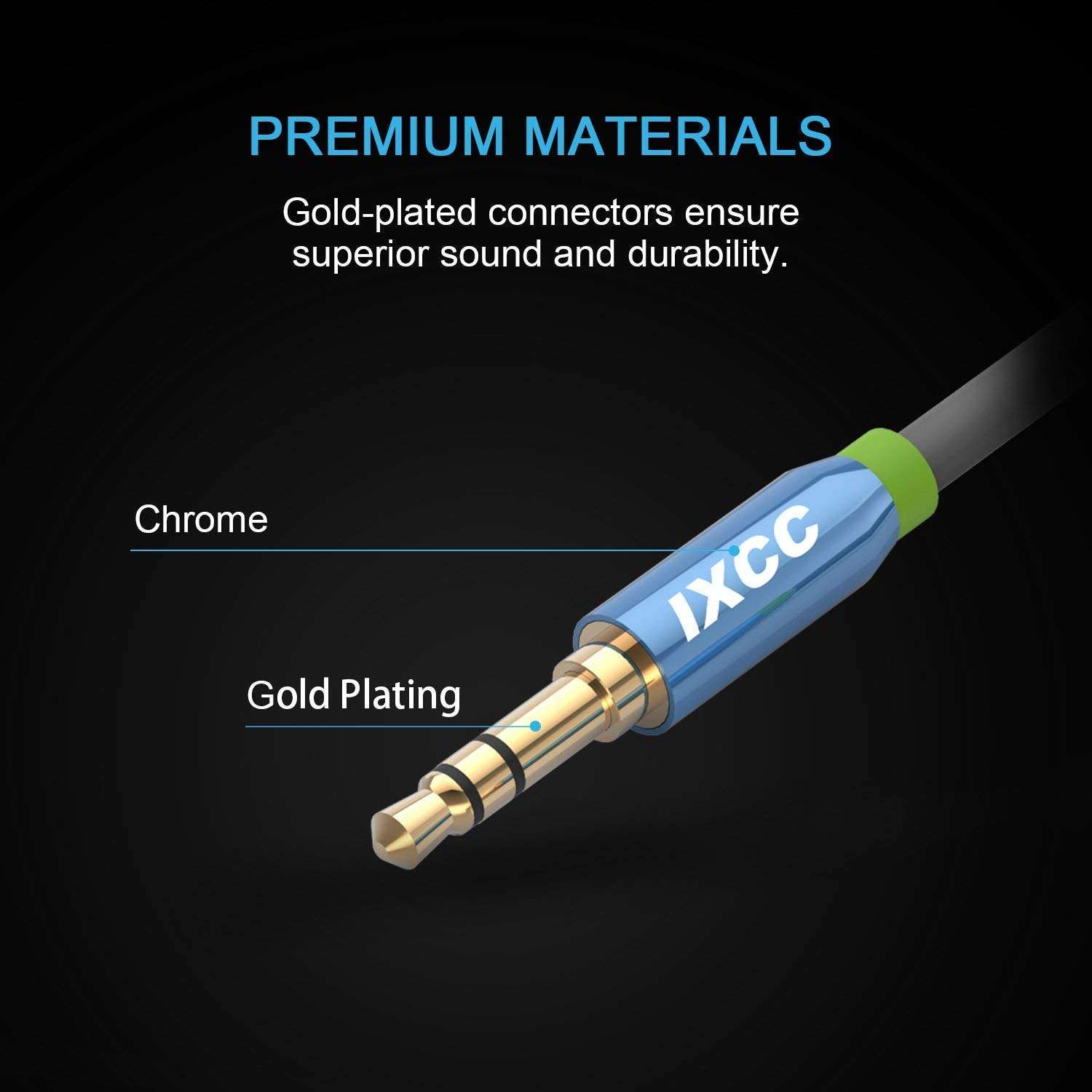 iXCC 10Ft Extra Long Male to Male 3.5mm Universal Aux Audio Stereo Cable for All 3.5mm-Enabled Devices, Apple, Samsung, Android, Windows and MP3 3